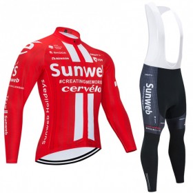 Conjunto Maillot + Culotte largo con tirantes 2020 Team Sunweb N001